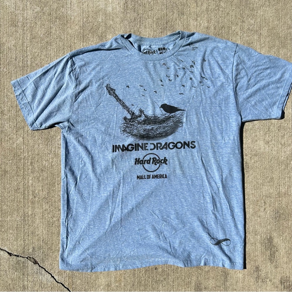 Hard Rock Cafe Mall of America Imagine Dragons T Shirt Mens XL Blue